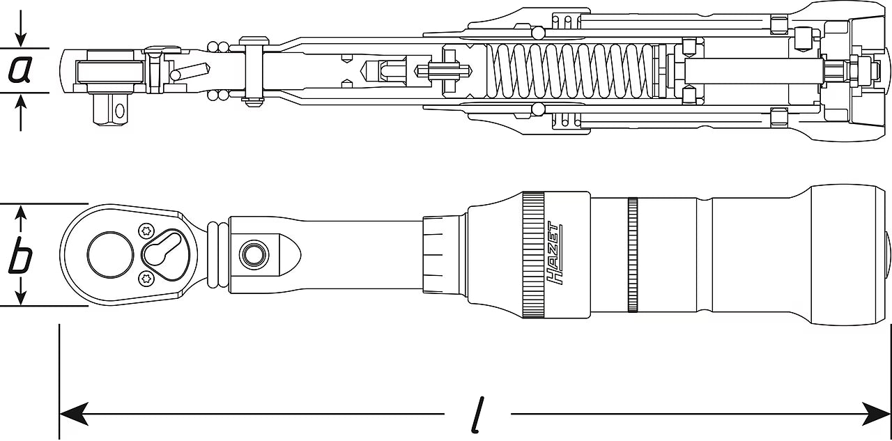 Hazet 6109-2CT 1⁄4″ Torque wrench ∙ 4 – 40 Nm ∙ ±2% ∙ With HiPer reversible ratchet