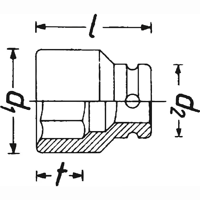Hazet 1000S-33 3⁄4″ Impact socket ∙ 6-point outer profile ∙ 33 mm