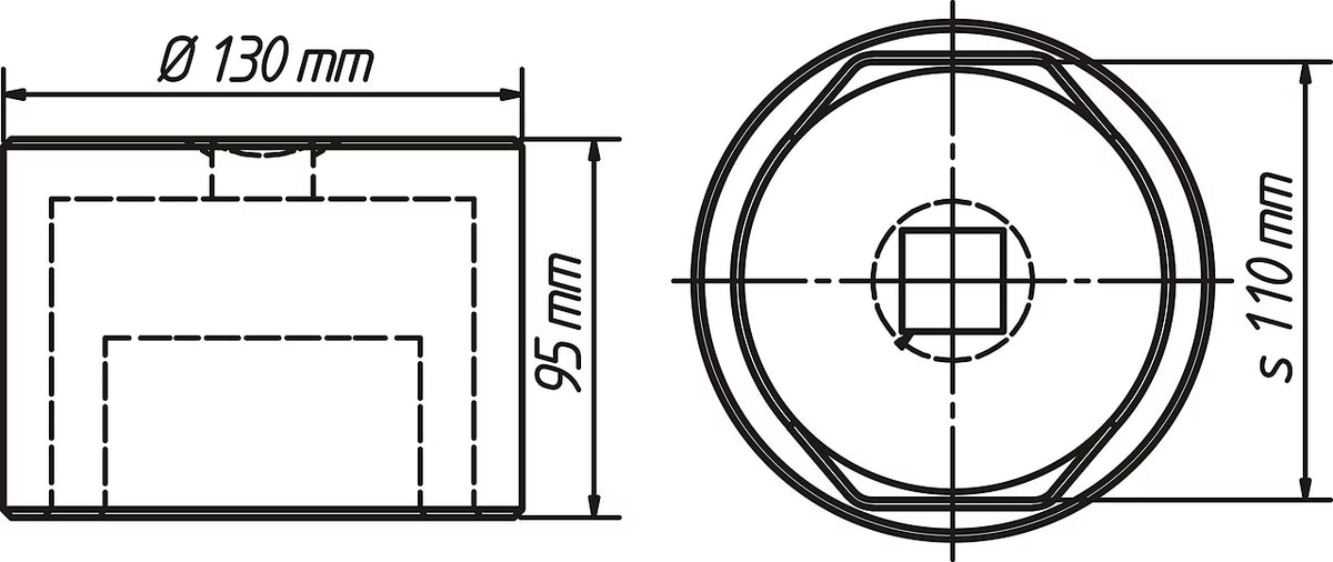 Hazet 4937-110 Commercial vehicle hub cap wrench