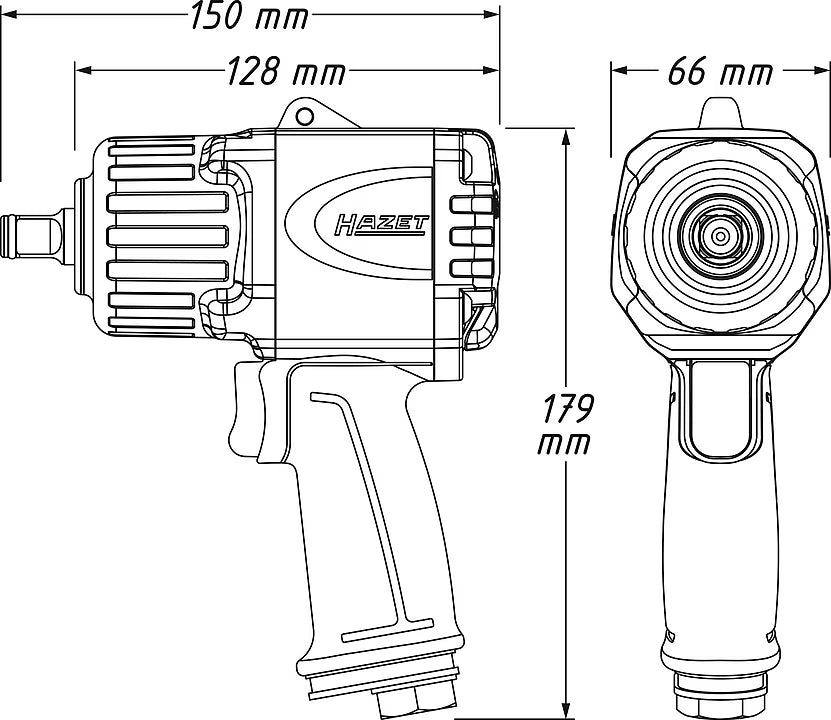 Hazet 9012TT 1⁄2″ Twin Turbo impact wrench ∙ 2200 Nm