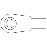 Hazet 6408 Insert reversible ratchet for bits
