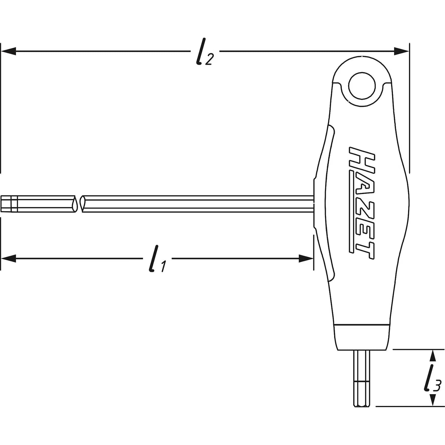 Hazet 829KK-2 Screwdriver ∙ with T-handle