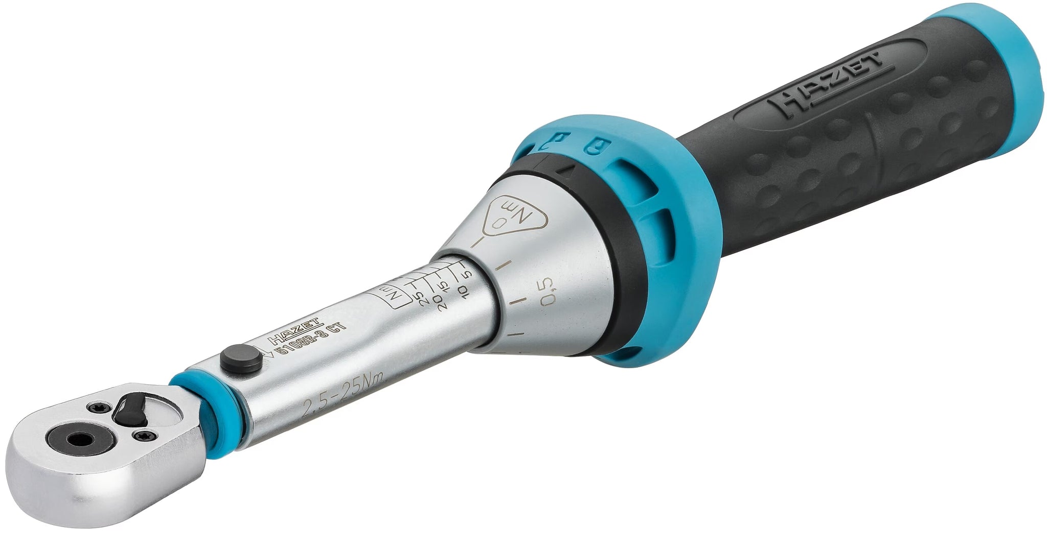 Hazet 5108B-3CT 1⁄4″ Torque wrench with reversible ratchet for screwdriver bits ∙ 2.5 – 25 Nm ∙ ±3%