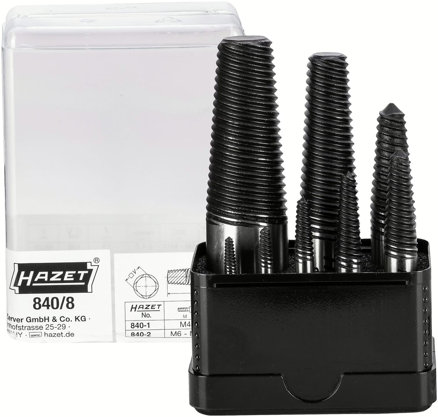 Hazet 840/8 Screw extractor set