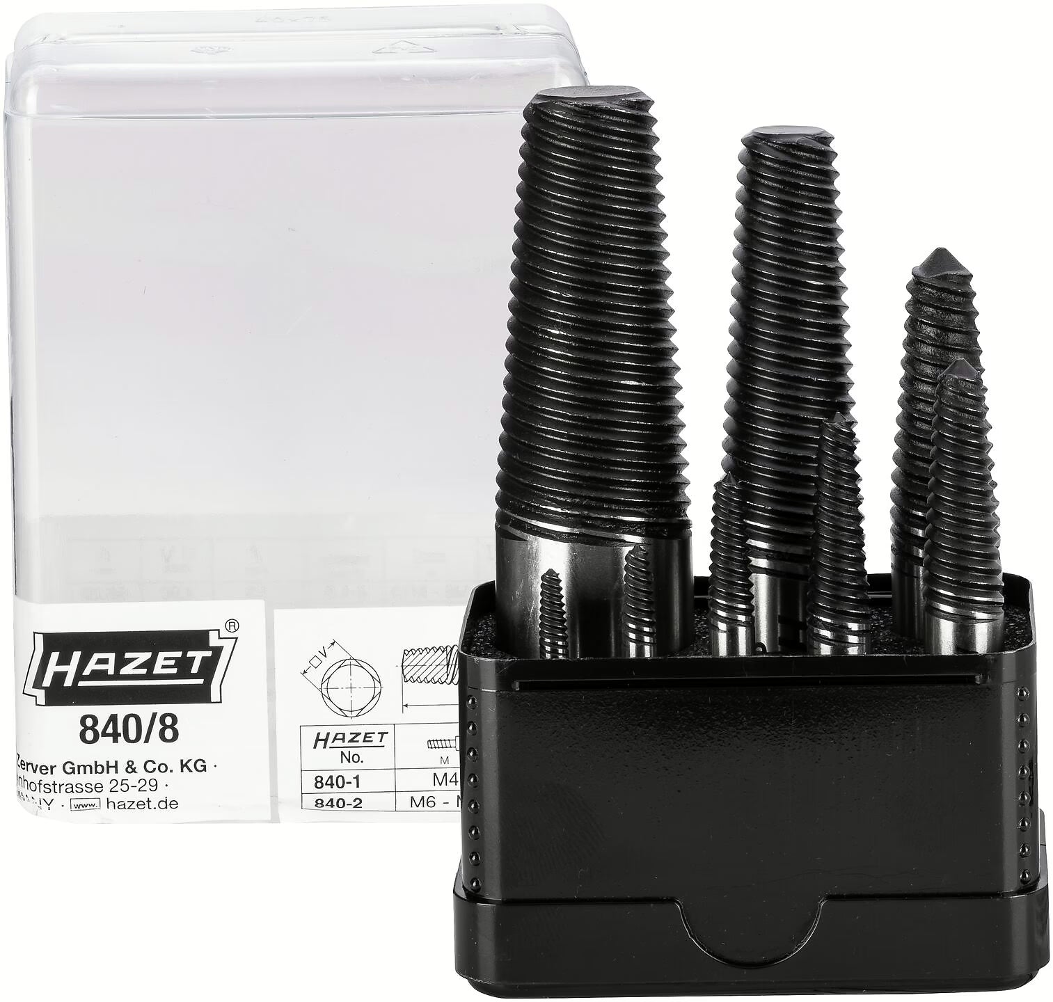 Hazet 840/8 Screw extractor set