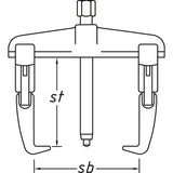 Hazet 1776-100 Pitman arm puller ∙ 2-arm