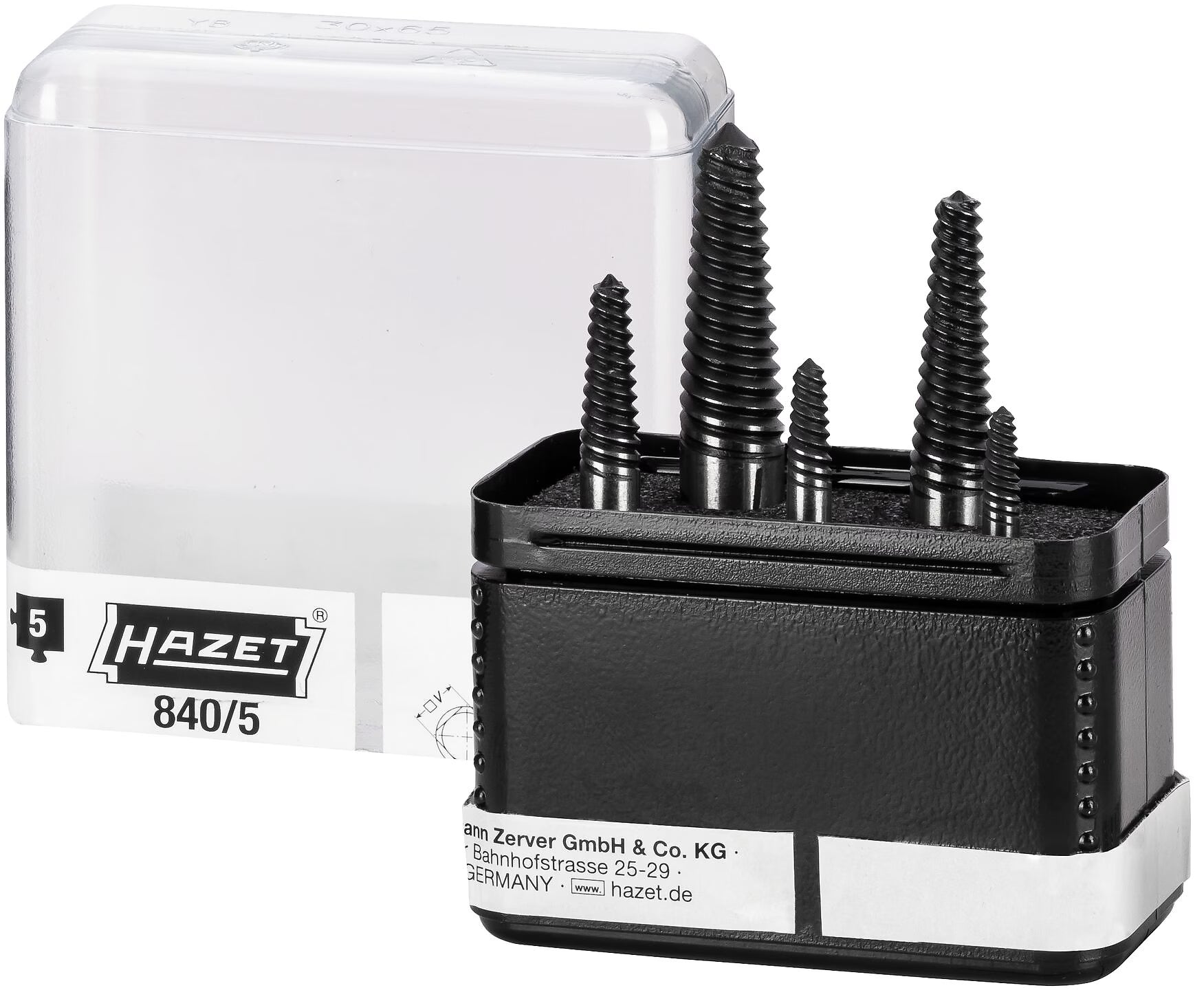 Hazet 840/5 Screw extractor set