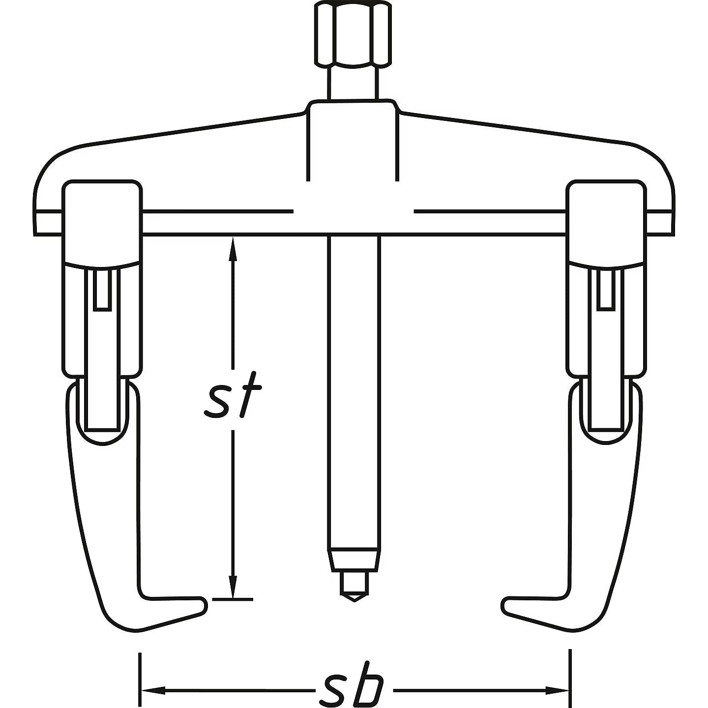 Hazet 1792-1 Extractor for fans ∙ 2-arm ∙ adjustable