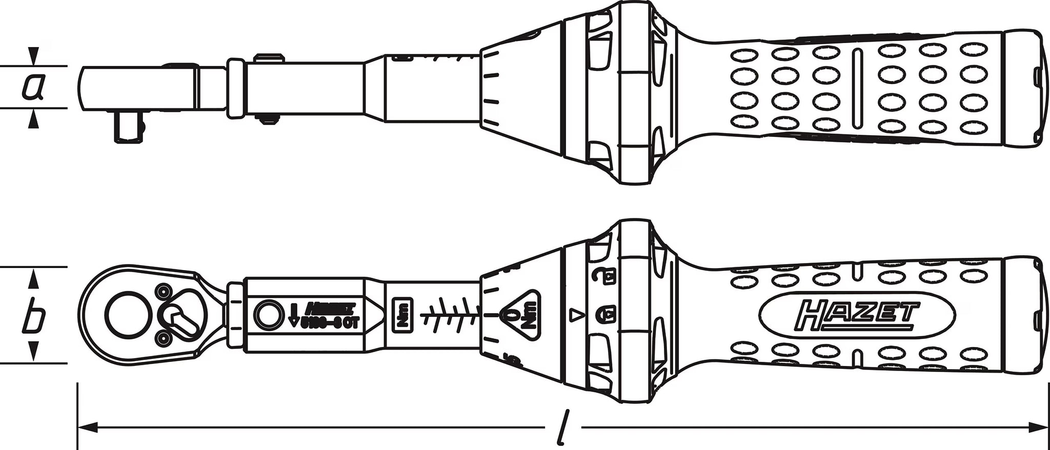 Hazet 5143-3CTCAL  1⁄2″ Torque wrench with DAkkS calibration certificate ∙ 100 – 400 Nm ∙ ±3%