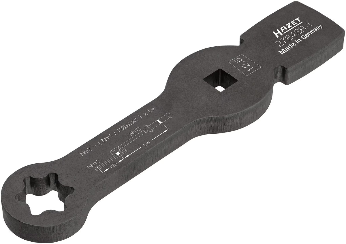 Hazet 2784SR-1  1⁄2″ Box-end wrench - striking face pattern ∙ Special profile ∙ with 2 striking faces ∙ Groove profile