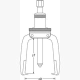 Hazet 1785-250 Puller ∙ 3-arm