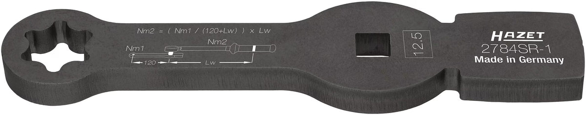 Hazet 2784SR-1  1⁄2″ Box-end wrench - striking face pattern ∙ Special profile ∙ with 2 striking faces ∙ Groove profile