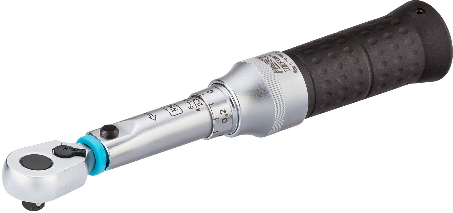 Hazet 6106-1CT 1⁄4″ Torque wrench ∙ 1 – 6 Nm ∙ ±4% ∙ With HiPer reversible ratchet