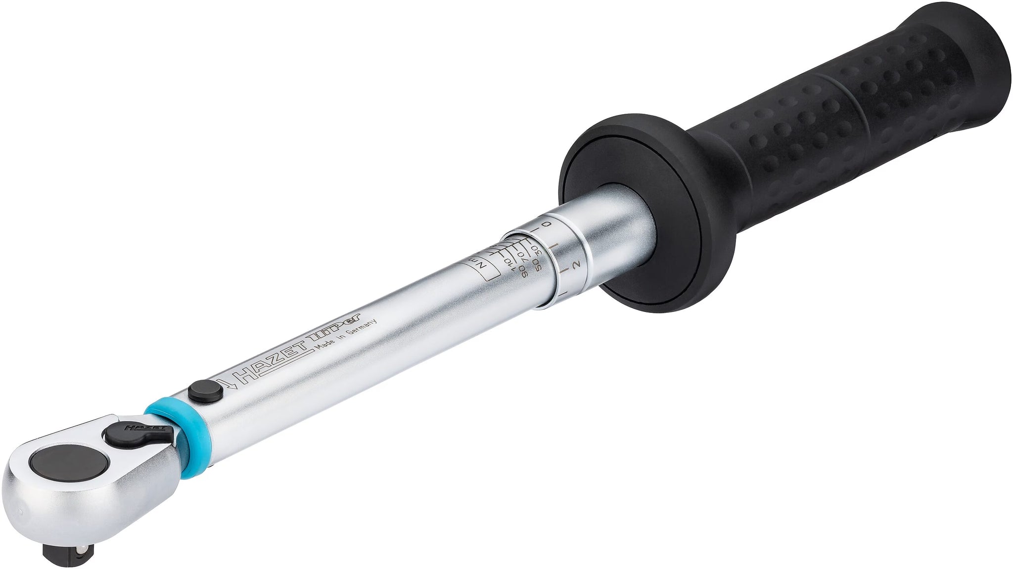 Hazet 6111-1CTCAL 3⁄8″ Torque wrench with DAkkS calibration certificate ∙ 20 – 120 Nm ∙ ±2% ∙ With HiPer reversible ratchet