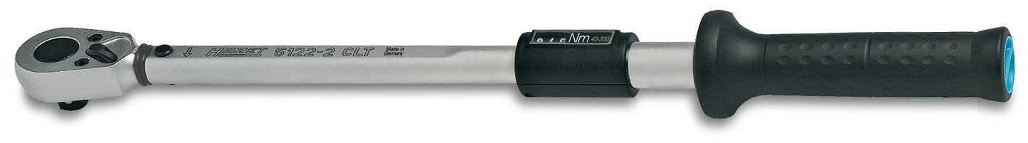 Hazet 5122-2CLTCAL  1⁄2″ Torque wrench with DAkkS calibration certificate ∙ 40 – 200 Nm ∙ ±4%