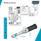 Hazet 6280-1CTCAL 9 x 12 mm Torque wrench with DAkkS calibration certificate ∙ 2 – 10 Nm ∙ ±2%