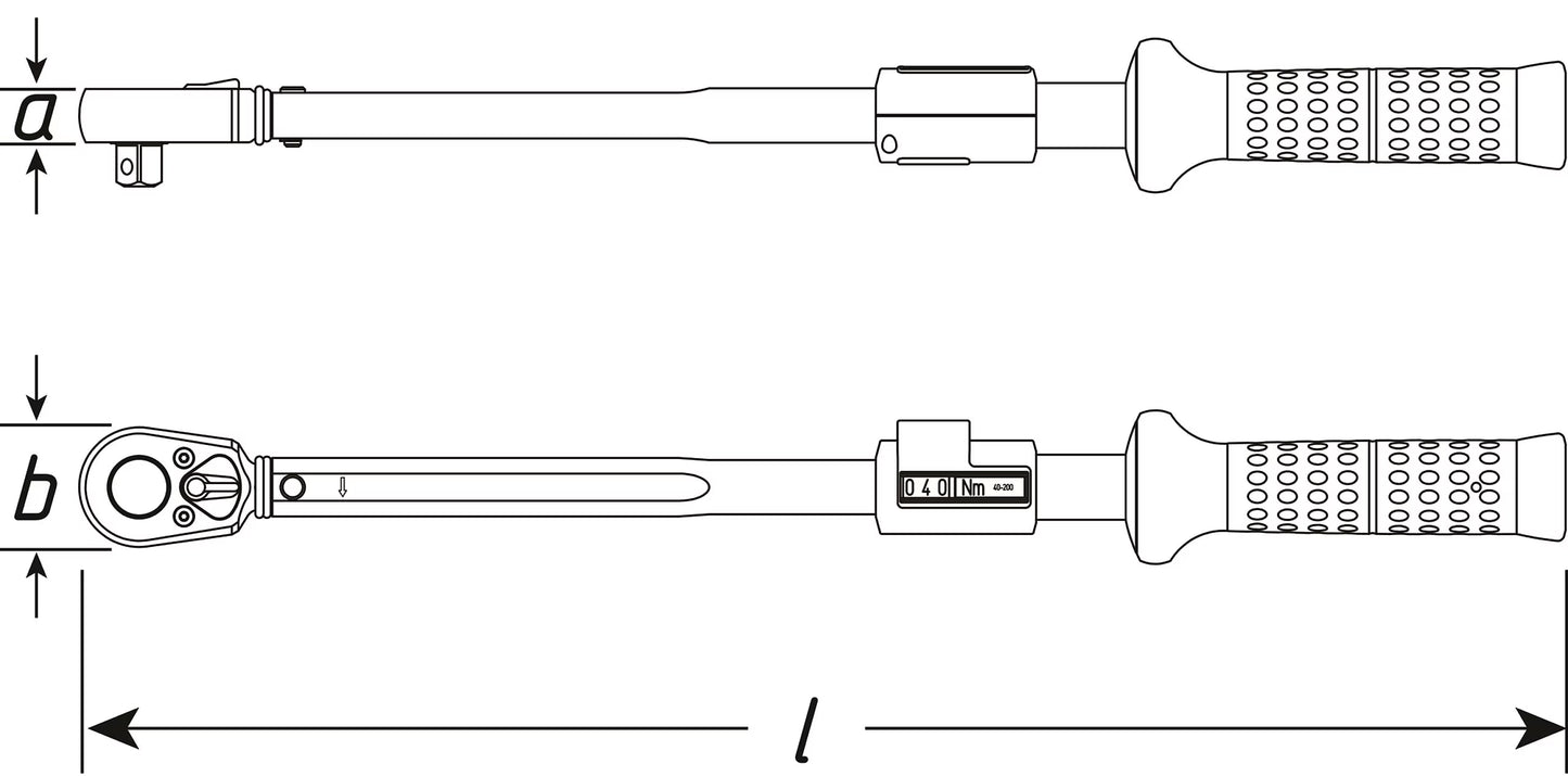 Hazet 5121-2CLT 1⁄2″ Torque wrench ∙ 20 – 120 Nm ∙ ±4%