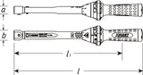 Hazet 5290-3CTCAL 9 x 12 mm Torque wrench with DAkkS calibration certificate ∙ 10 – 60 Nm ∙ ±3%