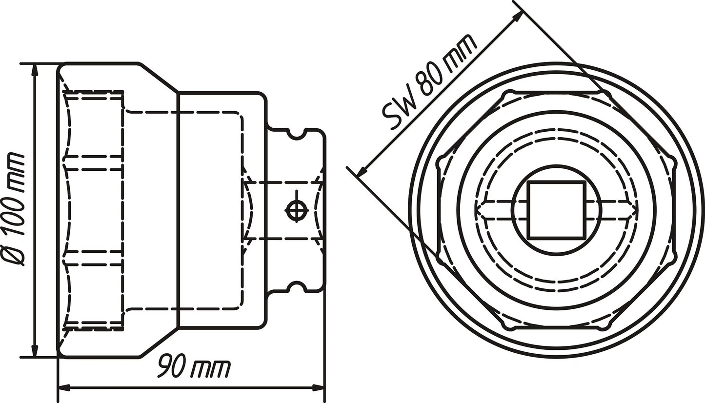Hazet 4937-80 Commercial vehicle axle nut socket