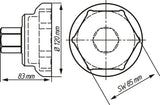 Hazet 4937-85 Commercial vehicle axle nut socket
