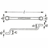 Hazet 630A-3/8X7/16 Double box-end wrench