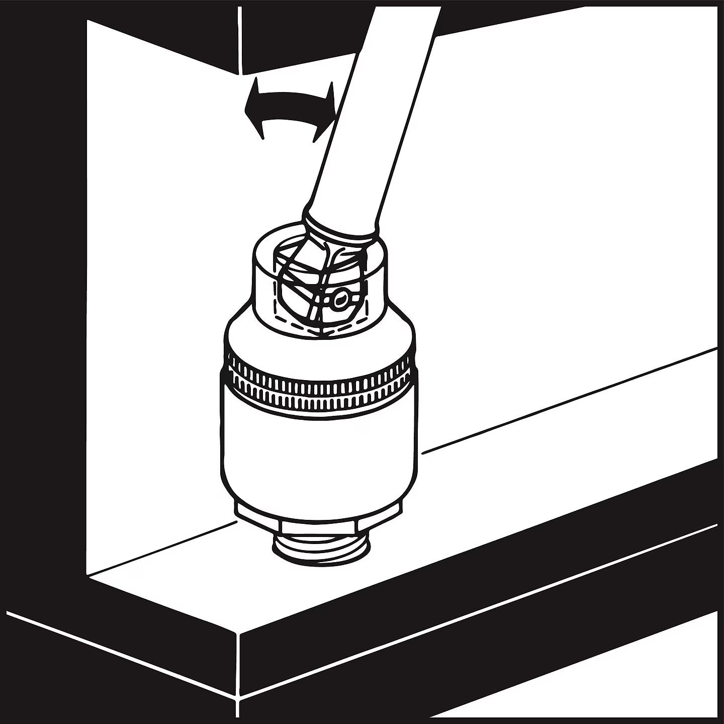 Hazet 8822-1  3⁄8″→3⁄8″ Wobble extension ∙ Length: 36 mm