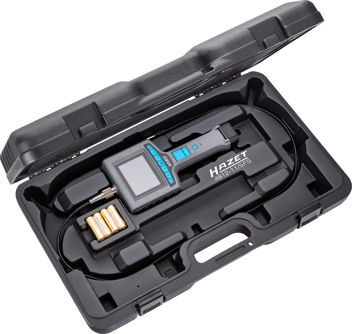 Hazet 4812-11/5FS HD borescope set with front and side camera ∙ ⌀ 4.9 mm