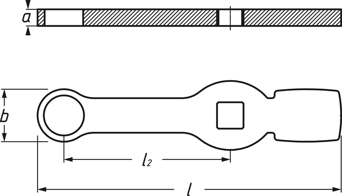 Hazet 4937-19 Box-end wrench ∙ with 2 striking faces