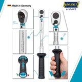 Hazet 6110-1CTCAL  3⁄8″ Torque wrench with DAkkS calibration certificate ∙ 5 – 60 Nm ∙ ±2% ∙ With HiPer reversible ratchet