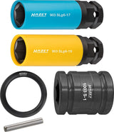 Hazet 903SLG6/5  1⁄2″ ∙ 24 mm outside hexagon Impact socket set ∙ Outer 6-point traction profile