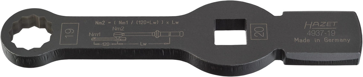Hazet 4937-19 Box-end wrench ∙ with 2 striking faces
