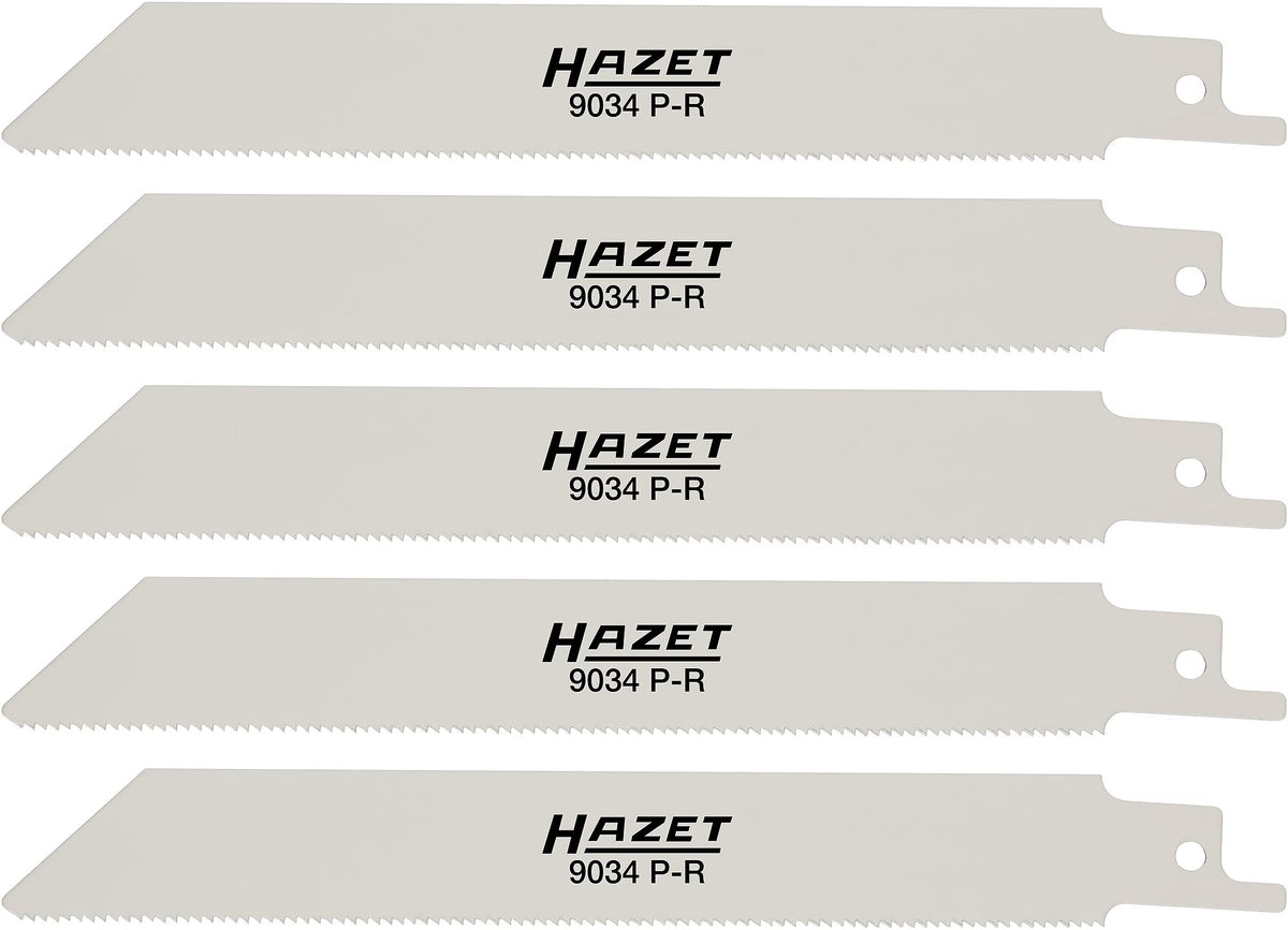 Hazet 9034P-R/5 Reciprocating sabre saw blades∙ 18 teeth / inch ∙ bevelled ∙ corrugated teeth ∙ total length: 153 mm