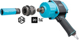 Hazet 903SLG6/5  1⁄2″ ∙ 24 mm outside hexagon Impact socket set ∙ Outer 6-point traction profile