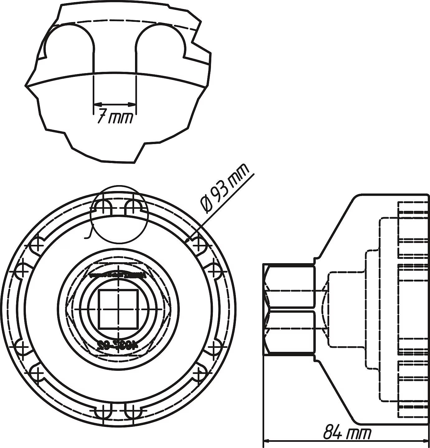Hazet 4937-92 Commercial vehicle pin wrench for front axle MAN
