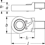 Hazet 6606D-16 Ratcheting insert box-end wrench
