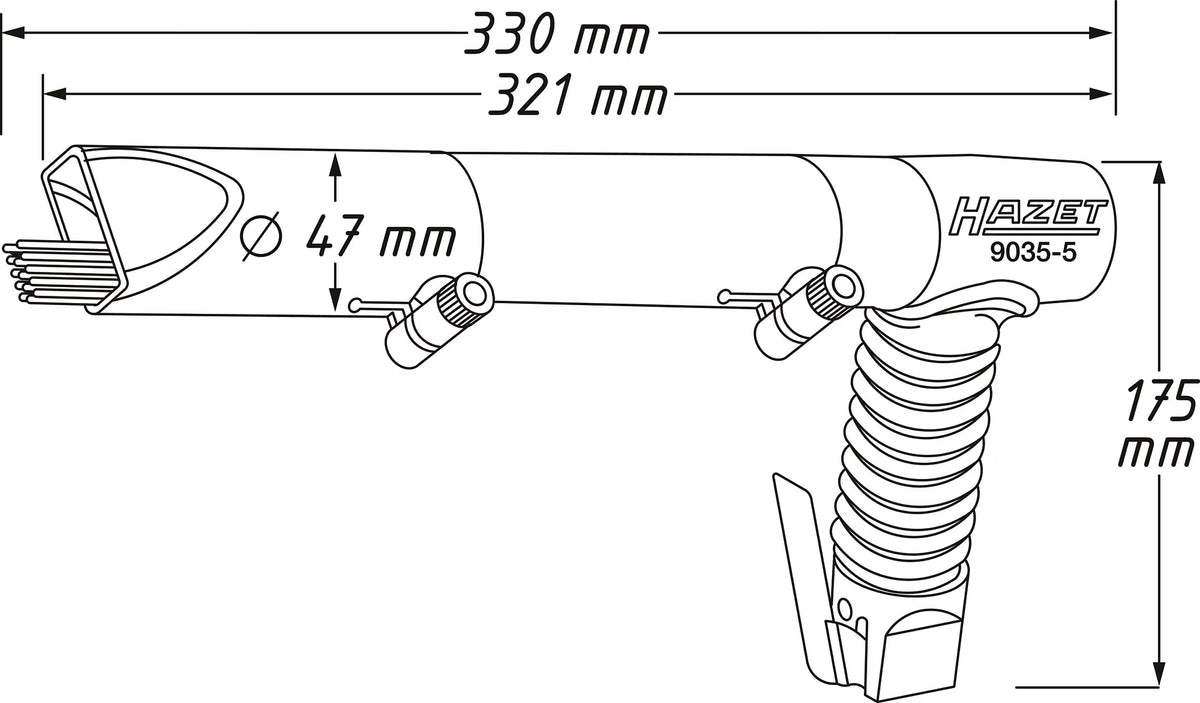 Hazet 9035-5 Needle scaler