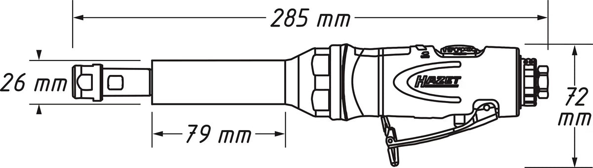 Hazet 9032LG-1 Die grinder ∙ straight design ∙ long