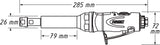 Hazet 9032LG-1 Die grinder ∙ straight design ∙ long