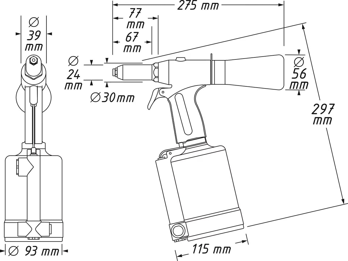 Hazet 9037N-2 Blind rivet gun
