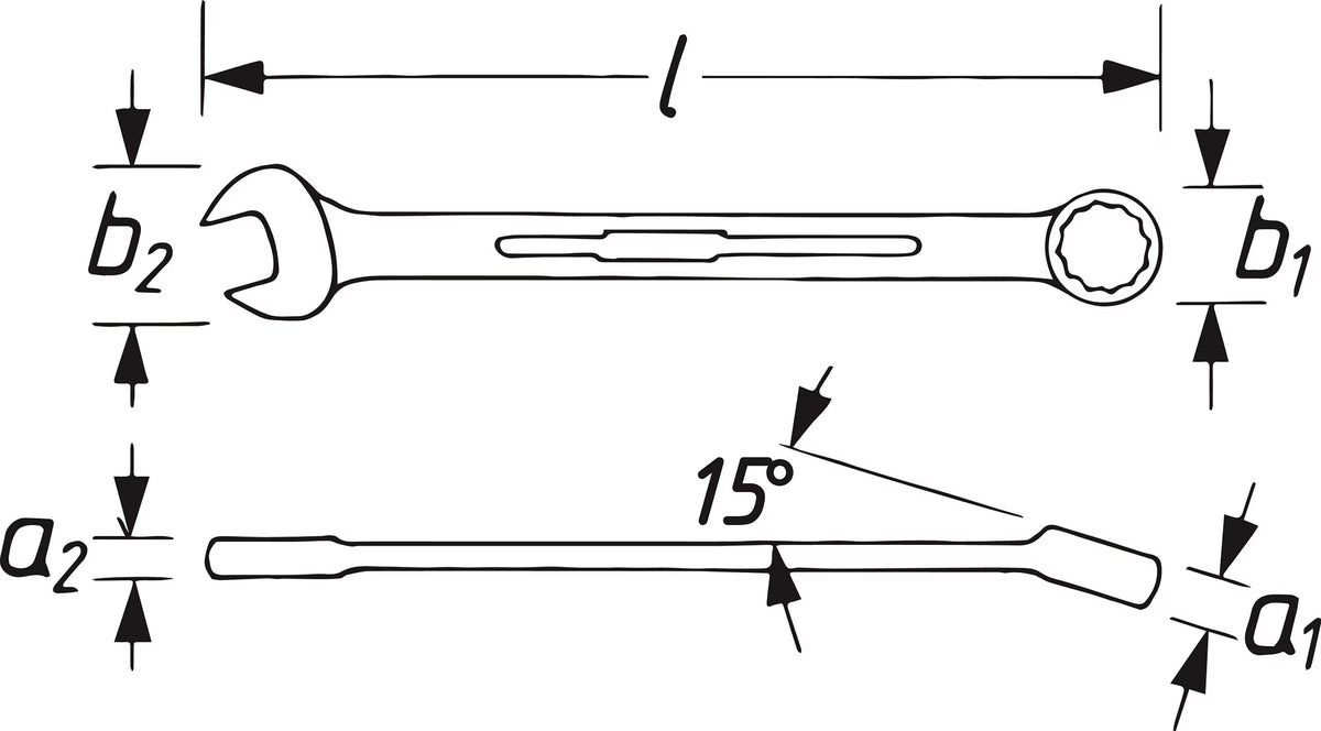 Hazet 600LG-13 Combination wrench ∙ extra long ∙ slim design