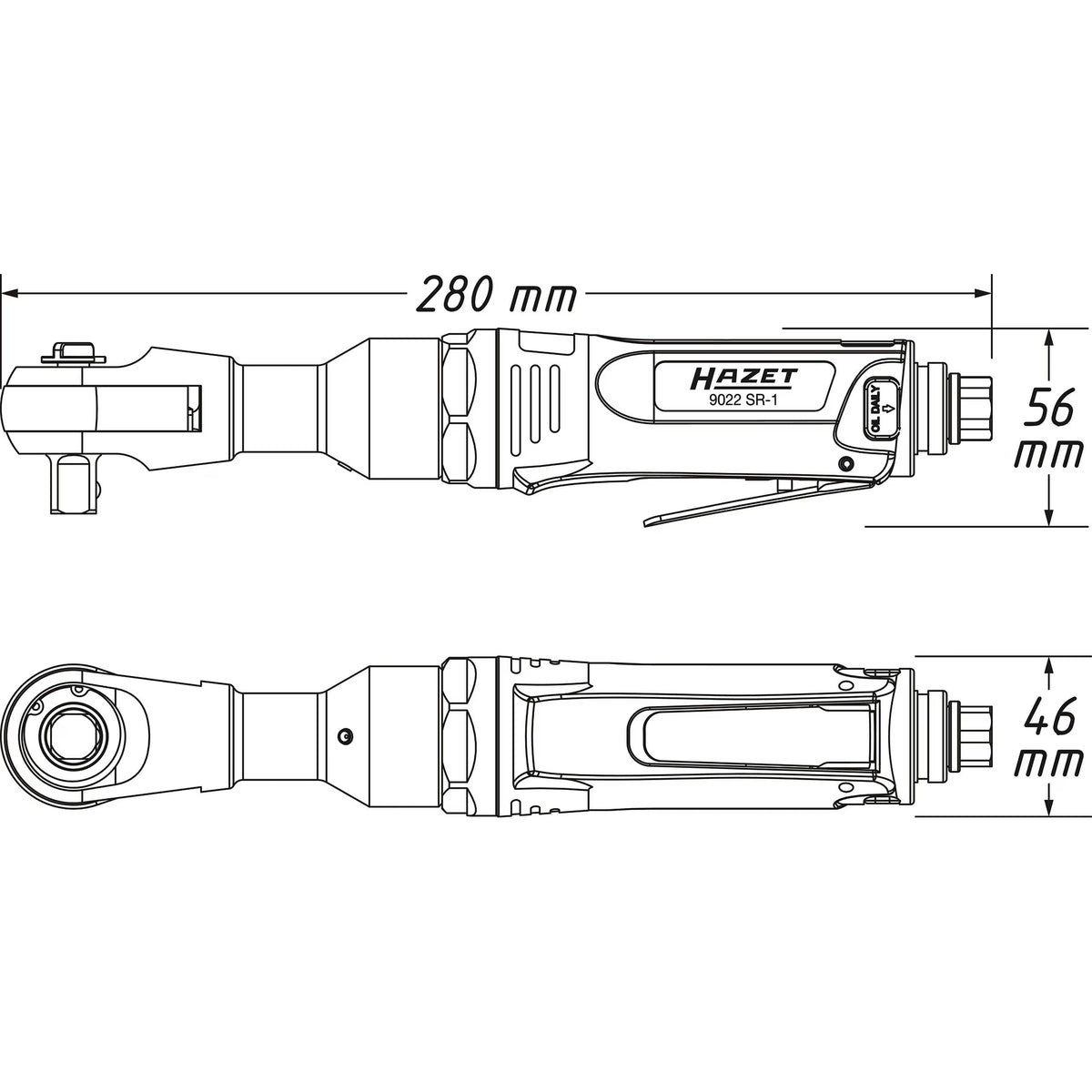 Hazet 9022SR-1  1⁄2″ Impact ratchet