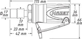 Hazet 9032M-1 Mini die grinder ∙ straight design