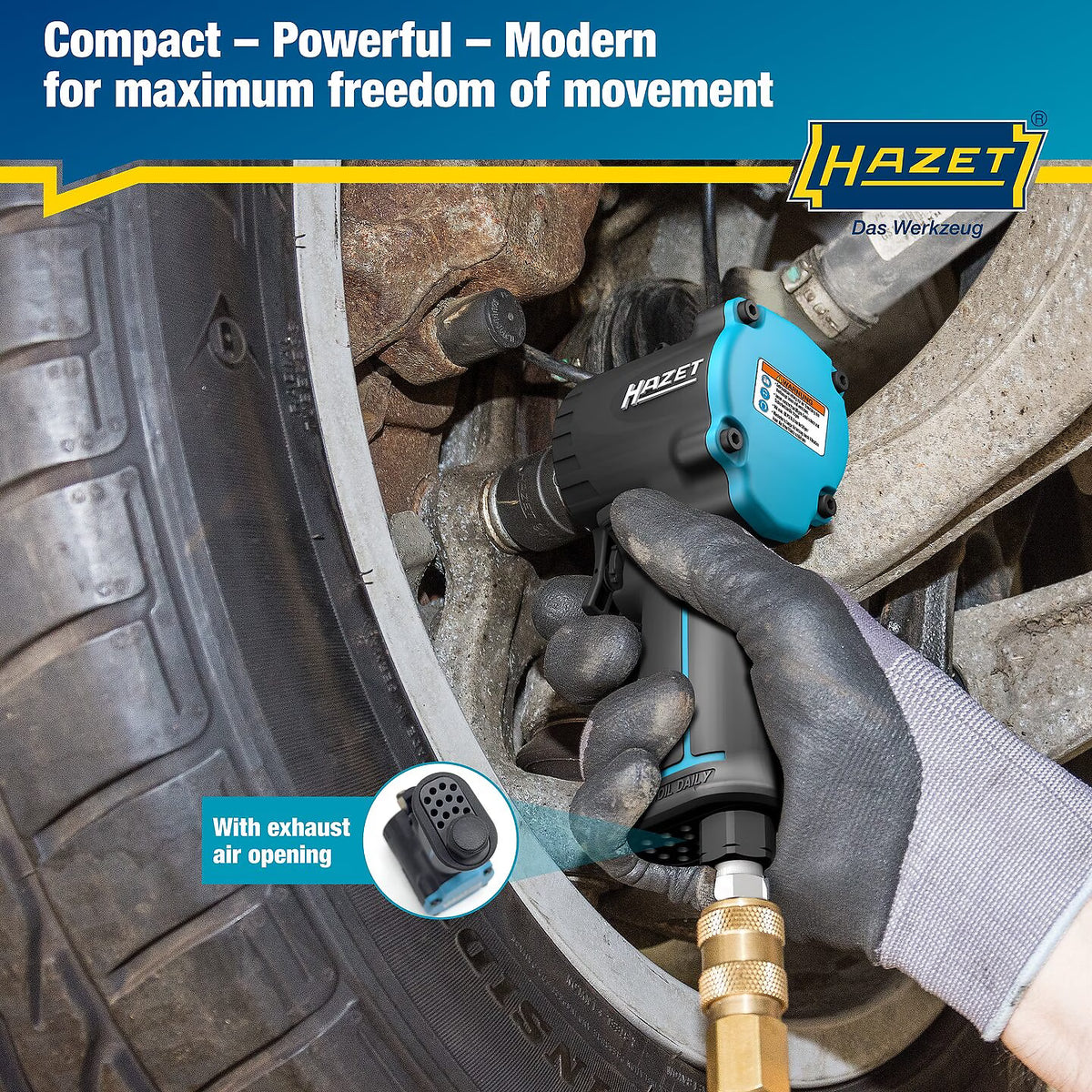 Hazet 9012M-1  1⁄2″ Impact wrench ∙ extra short ∙ 1200 Nm
