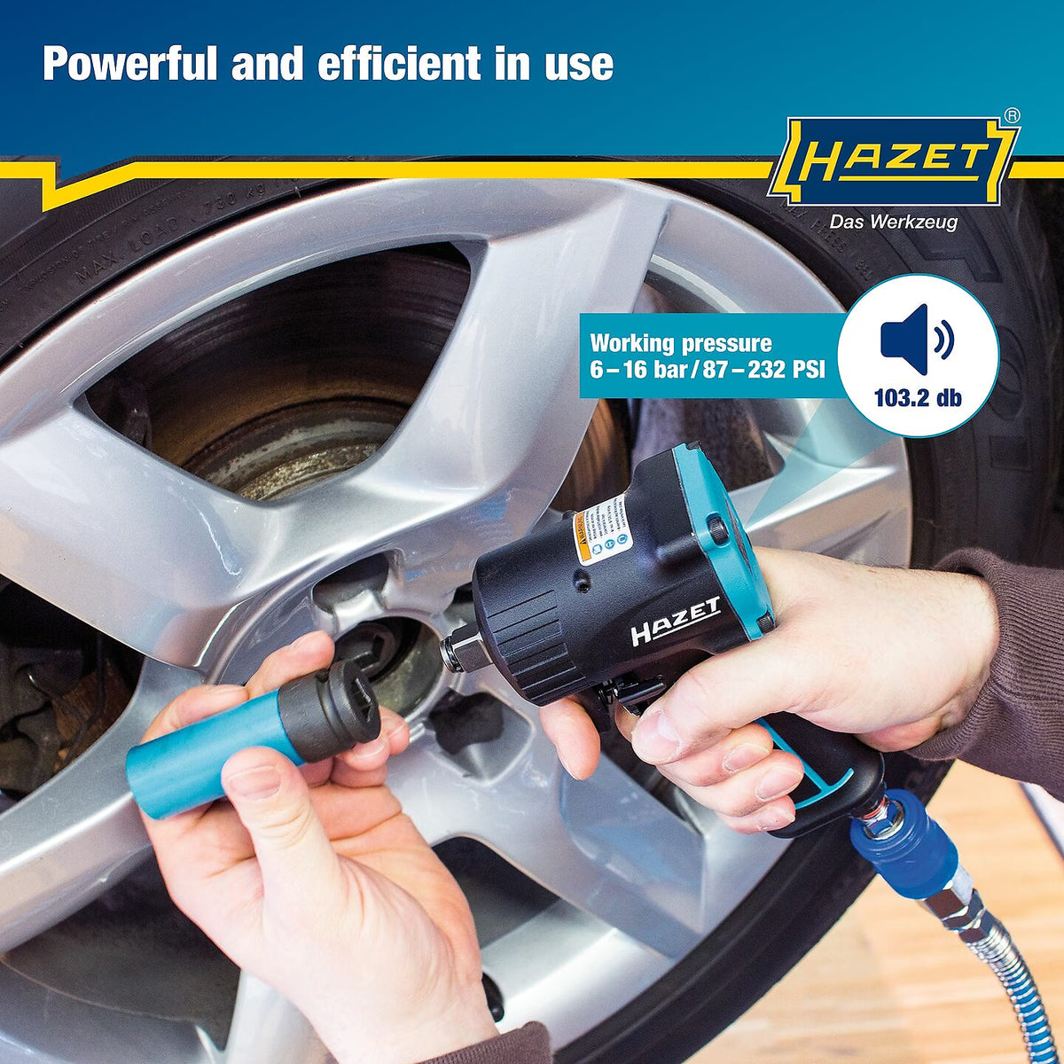 Hazet 9012M-1  1⁄2″ Impact wrench ∙ extra short ∙ 1200 Nm