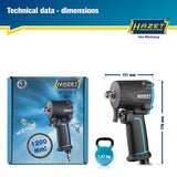 Hazet 9012M-1  1⁄2″ Impact wrench ∙ extra short ∙ 1200 Nm