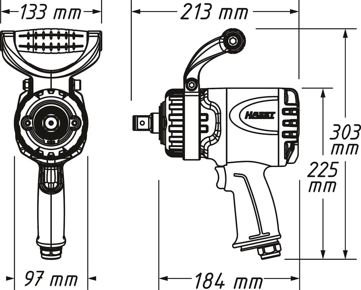 Hazet 9013TT 3⁄4″ Twin Turbo impact wrench ∙ 4100 Nm
