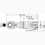 Hazet 9023M-1  1⁄4″ ∙ 3⁄8″ ∙ 1⁄4″ Mini multifunctional air ratchet