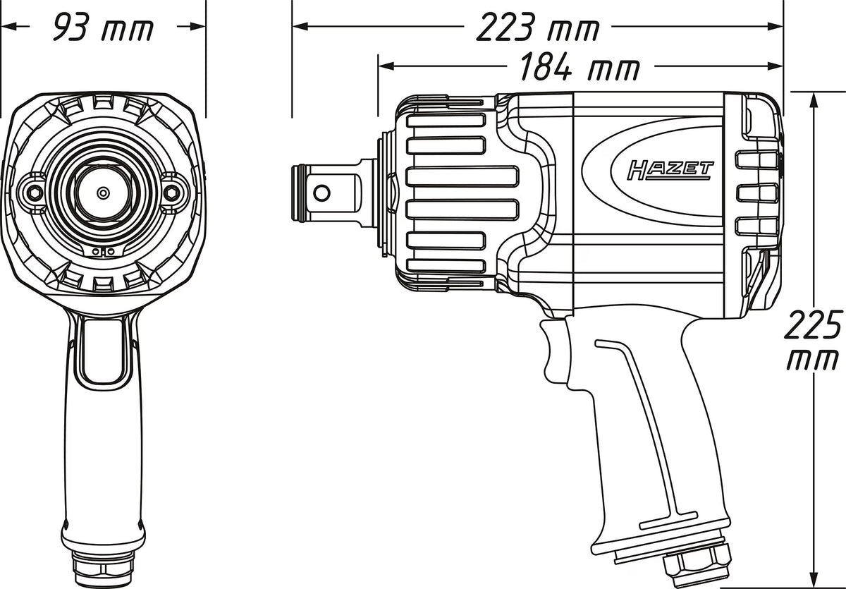 Hazet 9014TT 1″ Twin Turbo impact wrench ∙ 4100 Nm