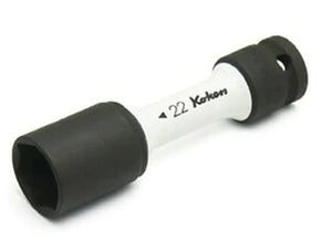 Koken 14145PM.110-22 1/2 Sq. Dr. Wheel Nut Socket 22mm Extra Thin walled Length 110mm Color coded Protector