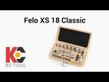 Felo 05771866 - XS Classic Socket &  Bit Set with Ratchet & Wood Case - Metric